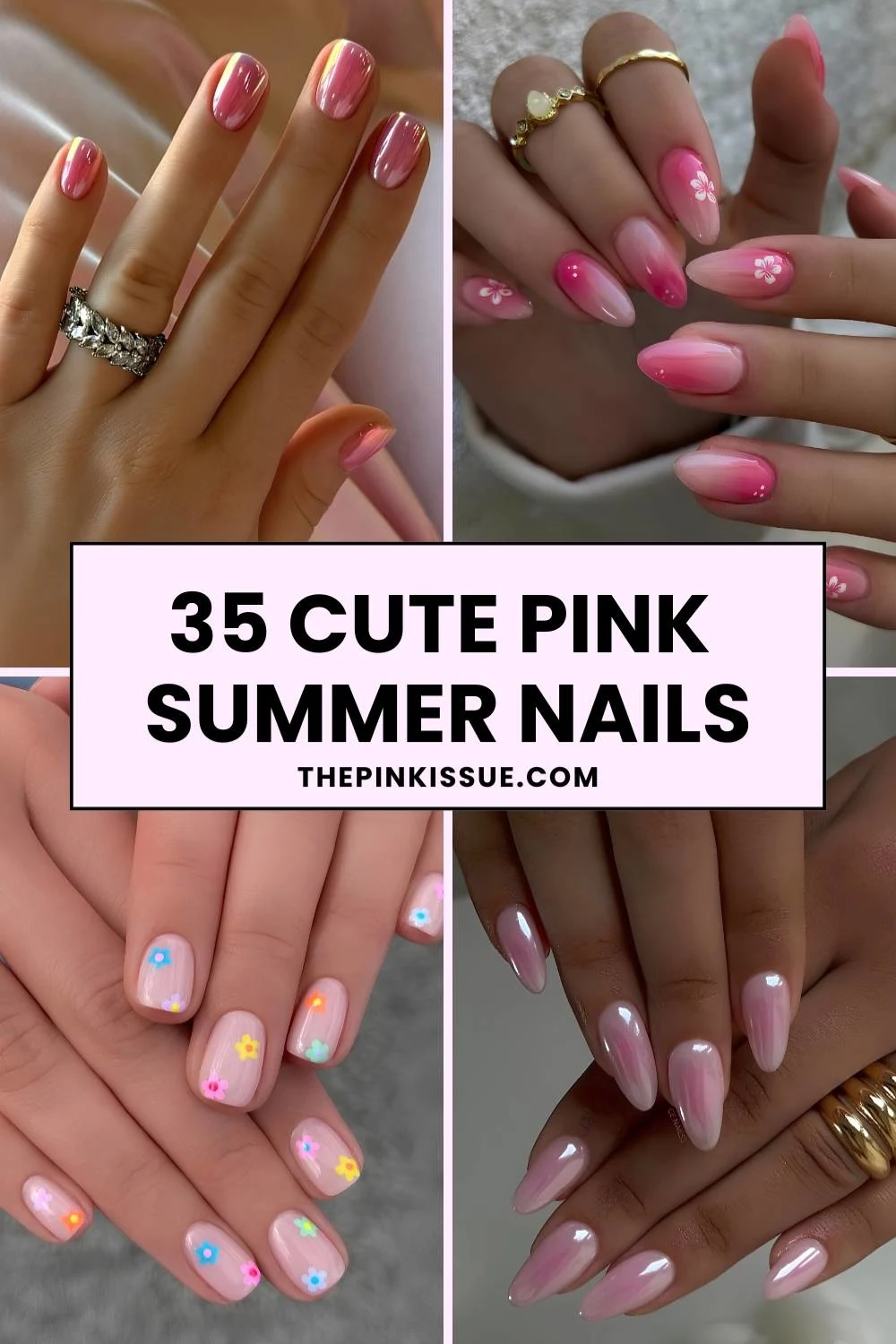 Pink summer nail designs Pinterest