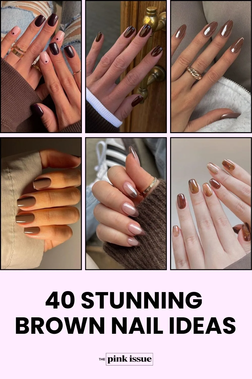 Brown nail designs Pinterest