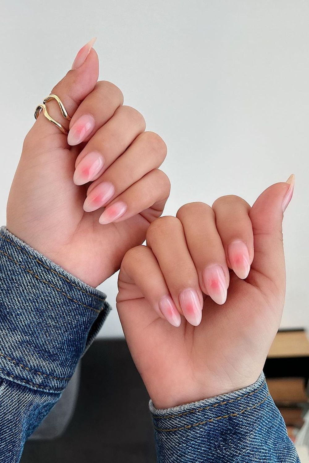 Soft blush nails