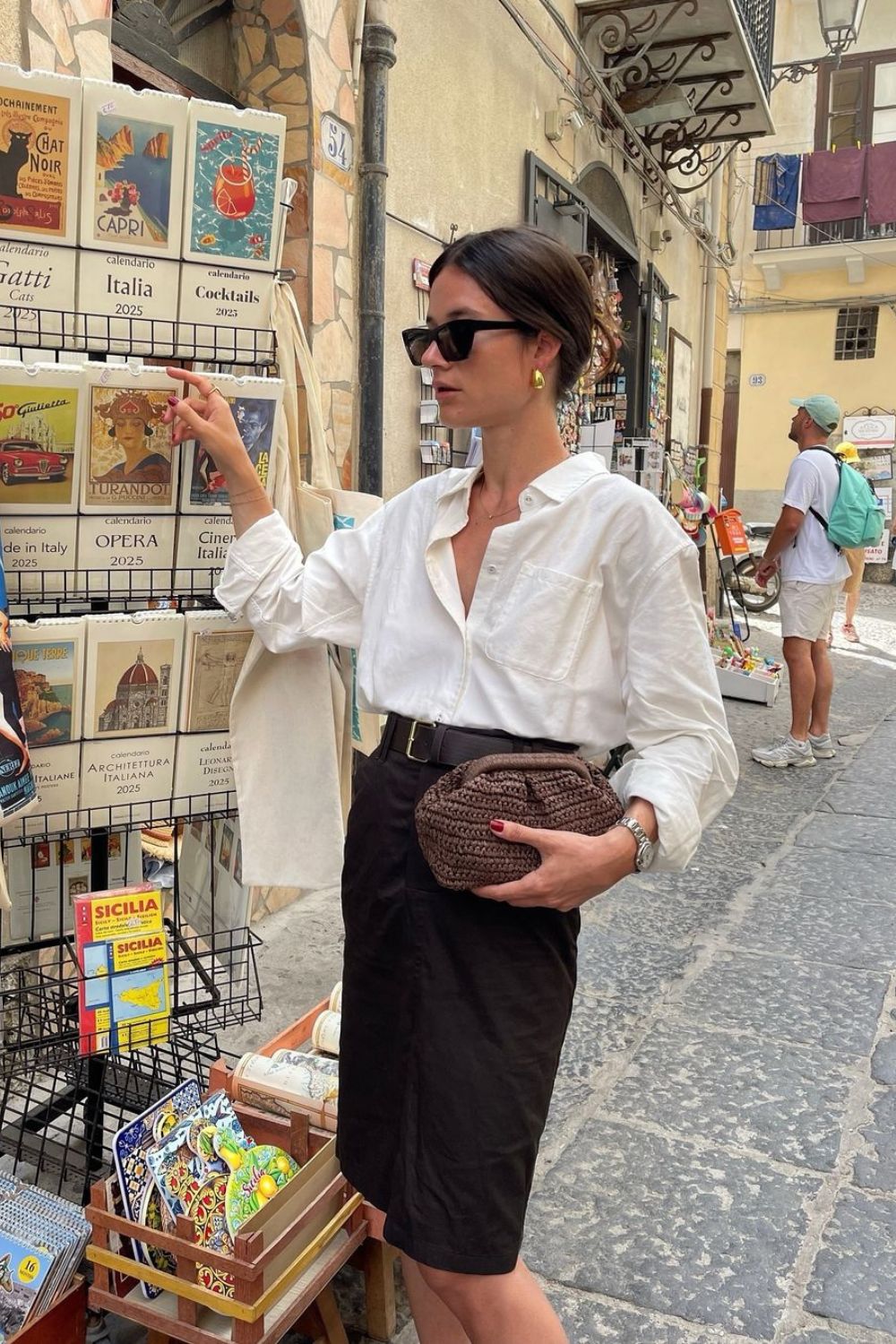 White Shirt & Black Skirt