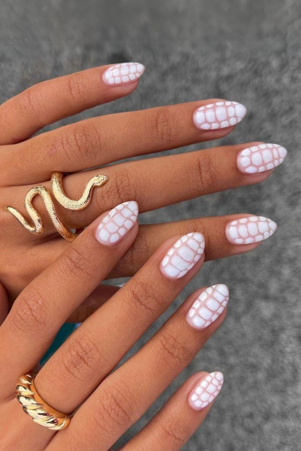 White croc nails