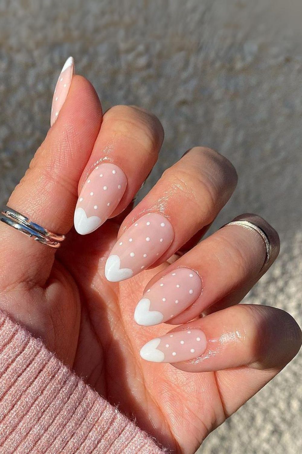 White strawberry nails