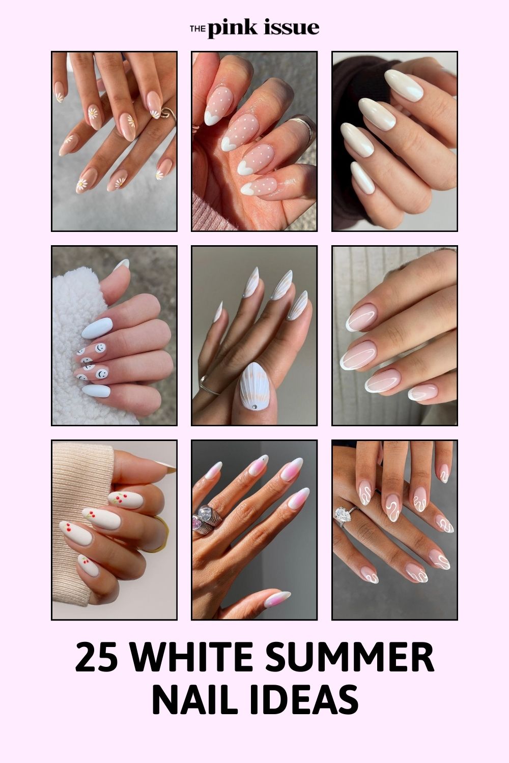 White summer nail ideas Pinterest