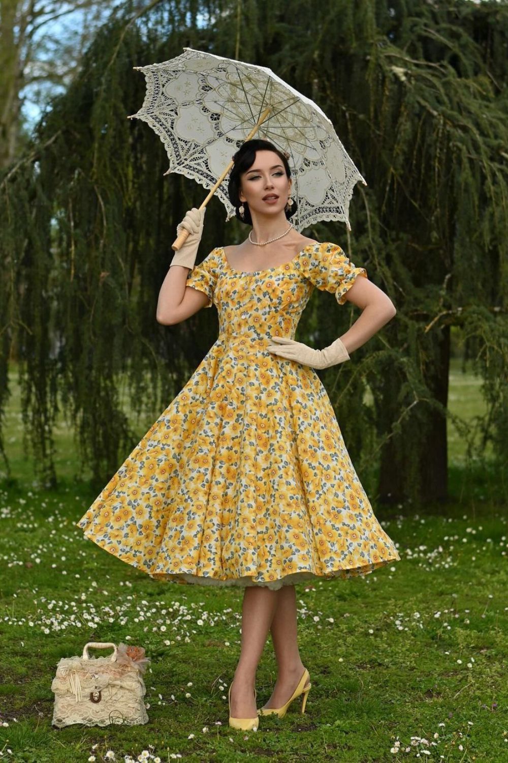 Yellow Floral Dress