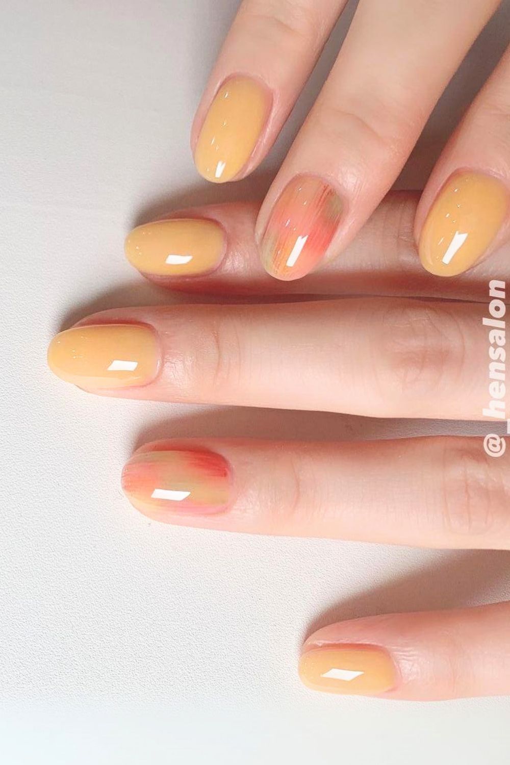 Yellow jelly nails