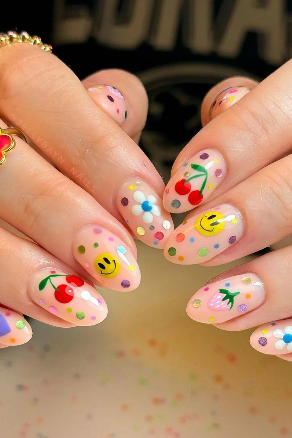 confetti nails