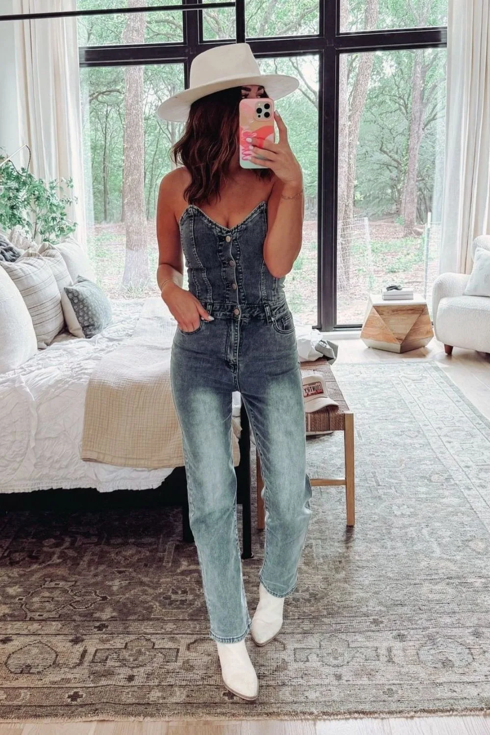 denim jumpsuit