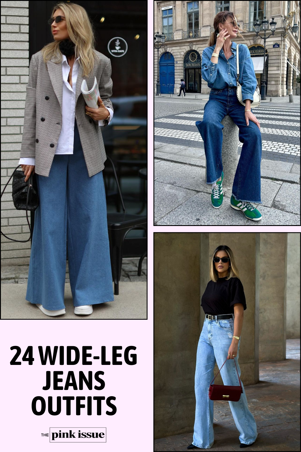 24 Stylish Wide-Leg Jeans Outfits You Can’t Miss pinterest