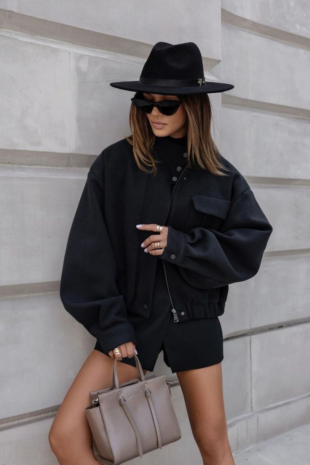 All-Black & Structured Hat