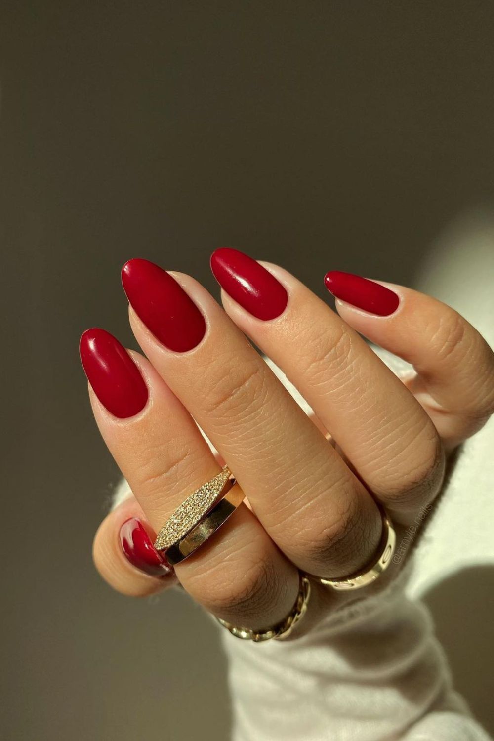 Apple red nails