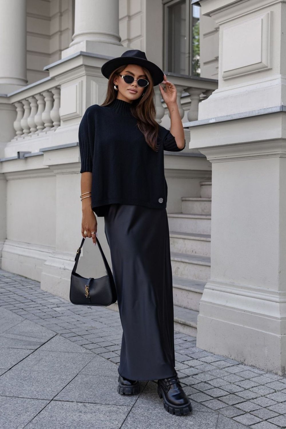 Black Tee with Skirt