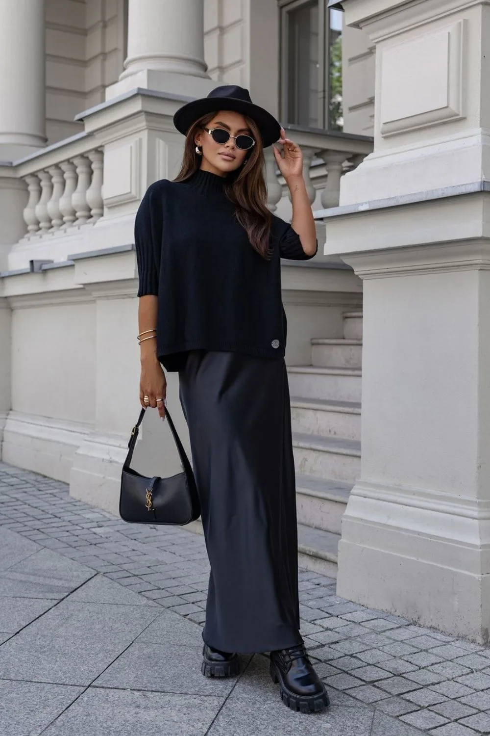 Black Tee with Skirt