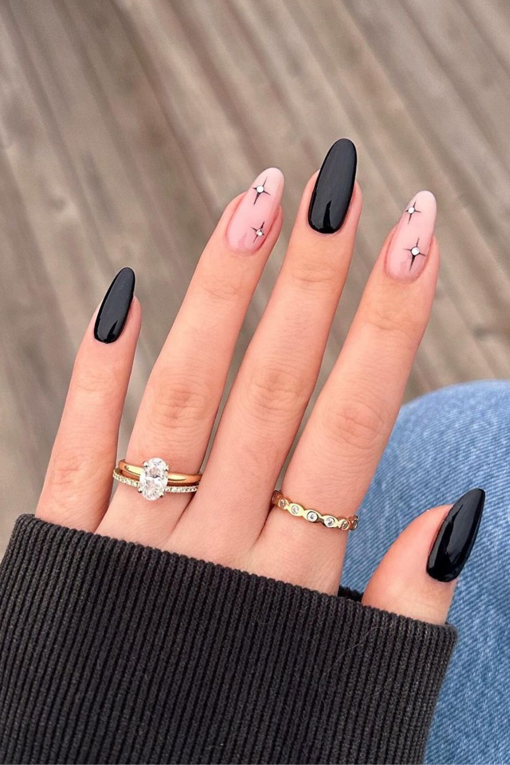 Black celestial nails