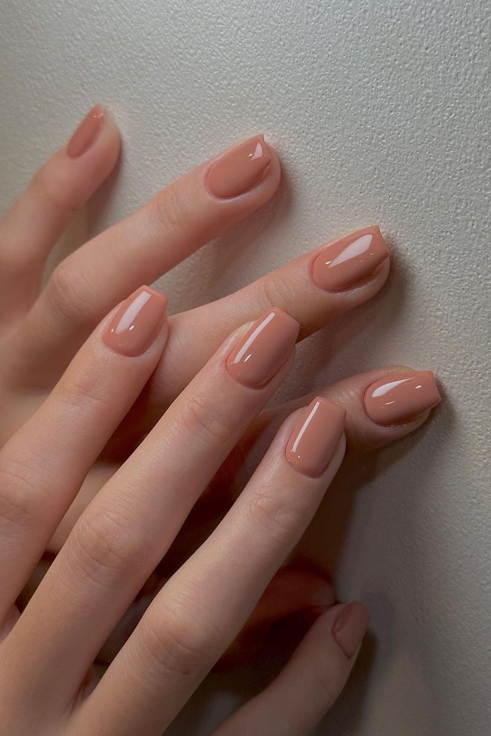 Blush nude nails