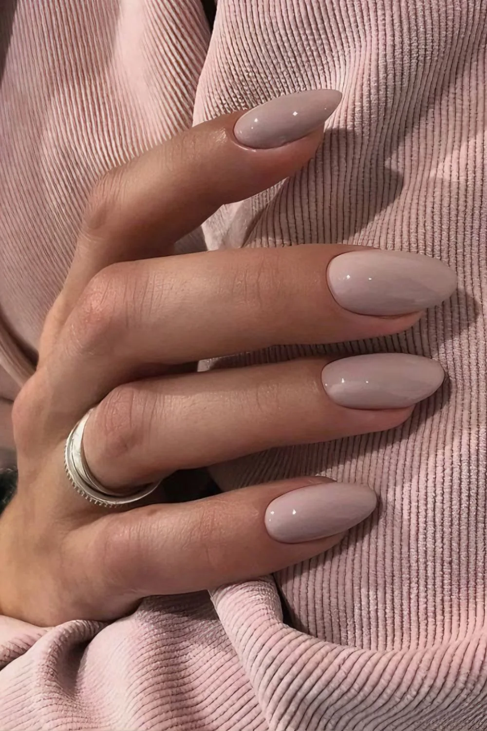 Classy dusty rose nails