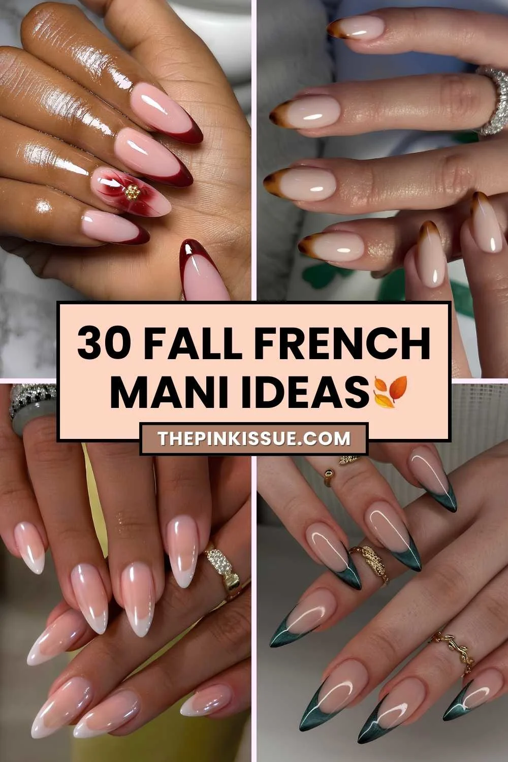 Fall French nail designs Pinterest