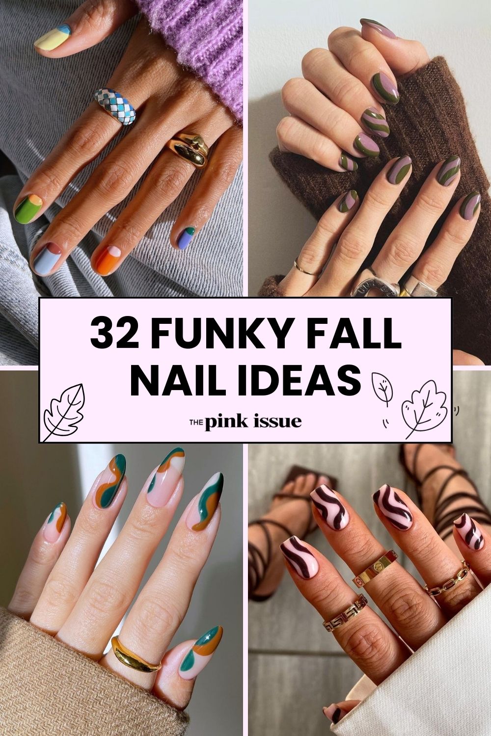 Funky fall nail ideas Pinterest