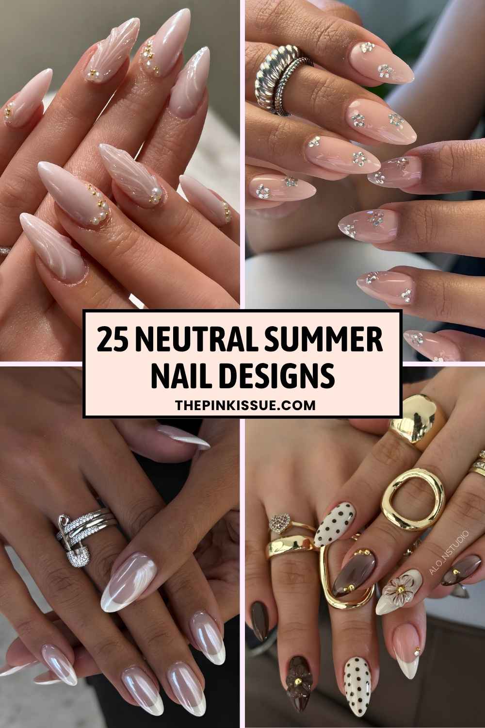 Neutral summer nail ideas Pinterest