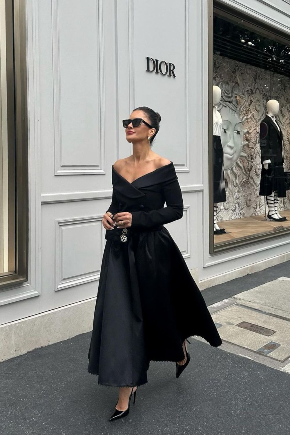 Off-Shoulder Black Dress