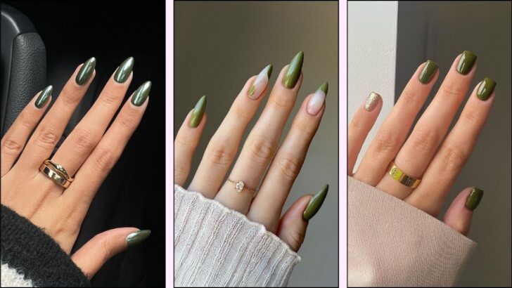 Olive Green Nails Are Taking Over—Here Are 32 Looks You Need to See