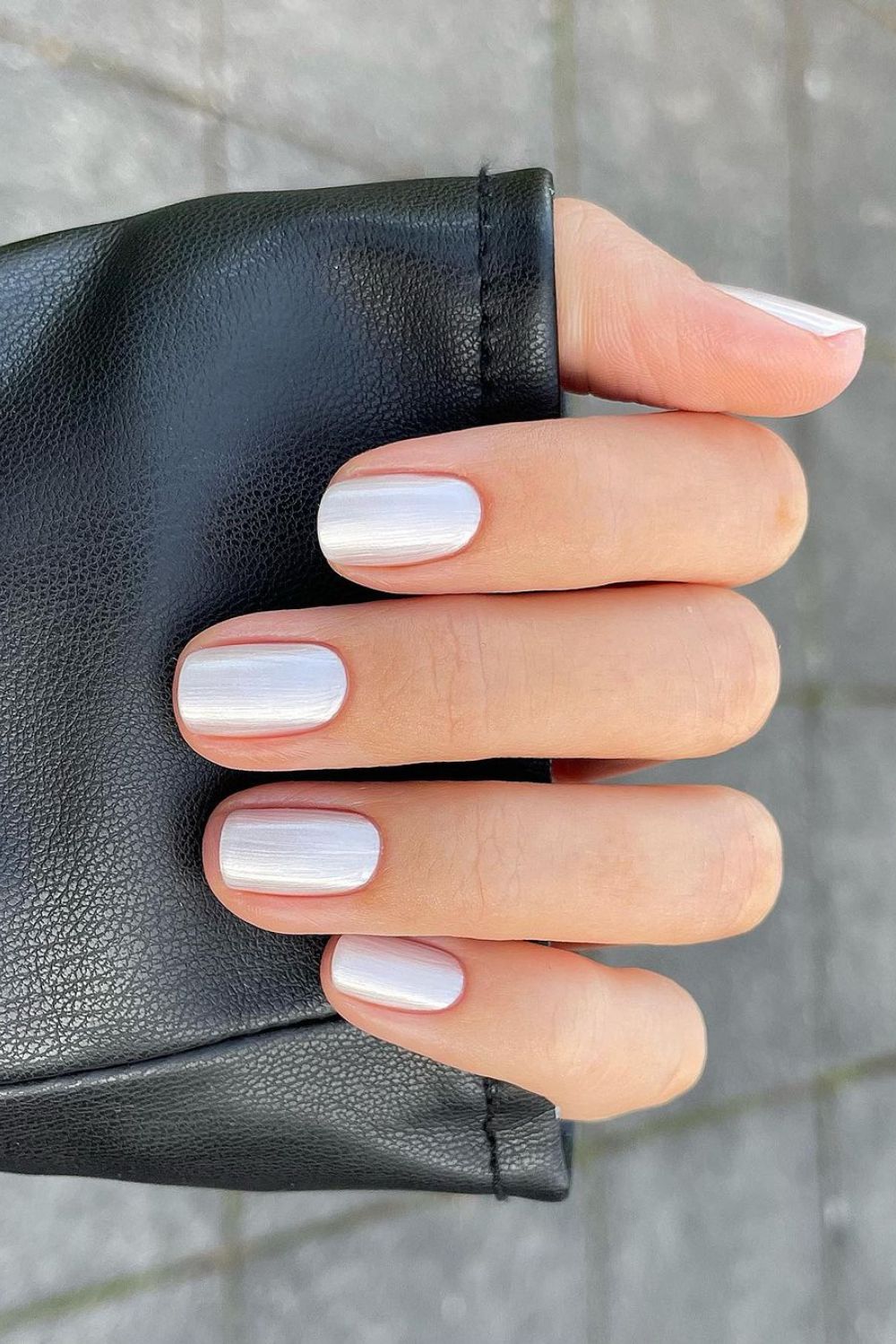 Pearly white nails