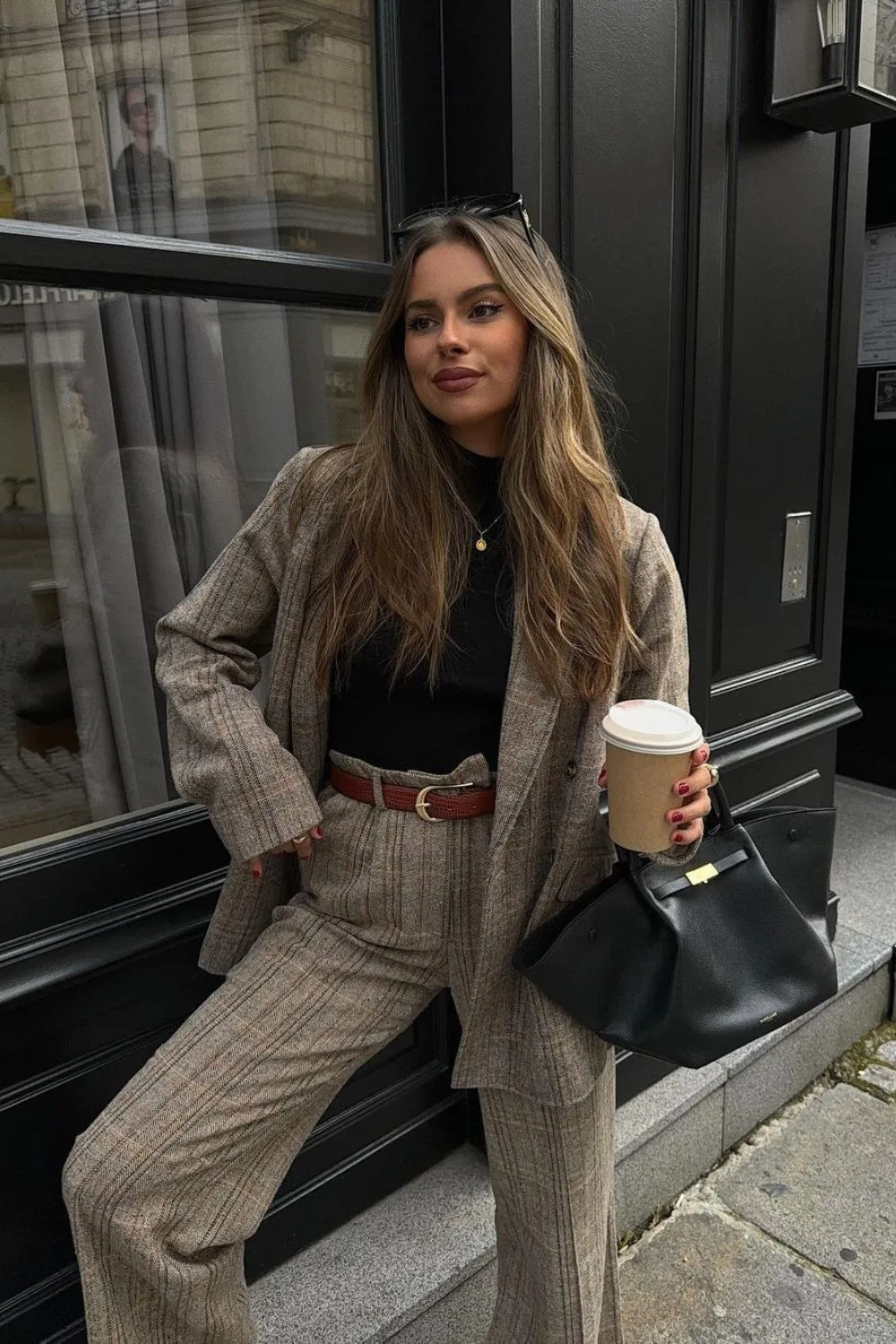 Plaid Suit with Black Tee