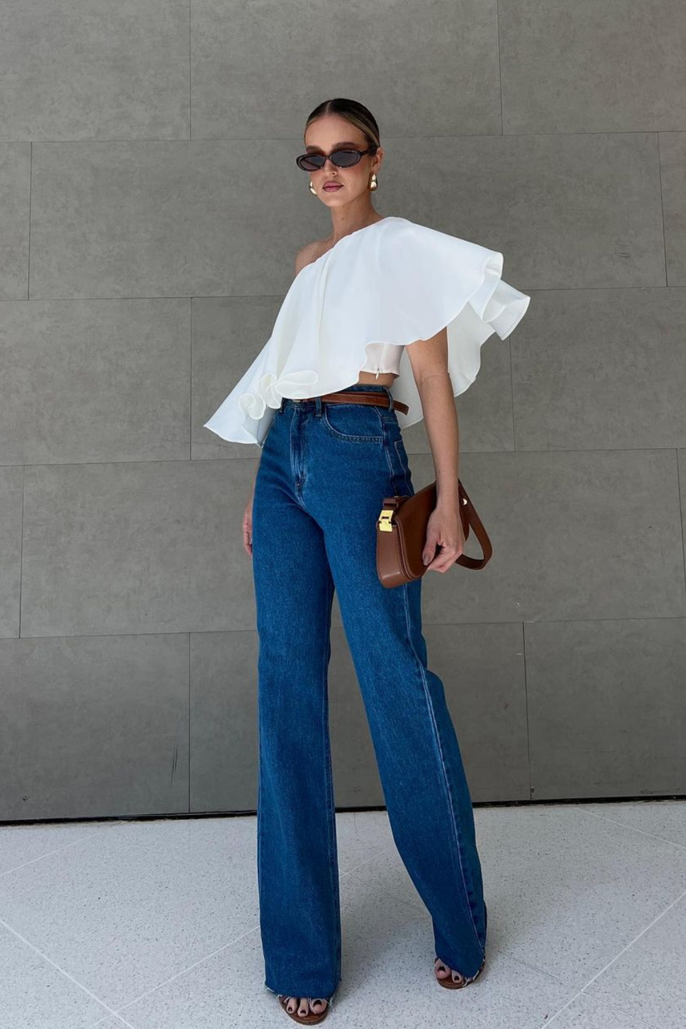 Ruffled Top & Jeans