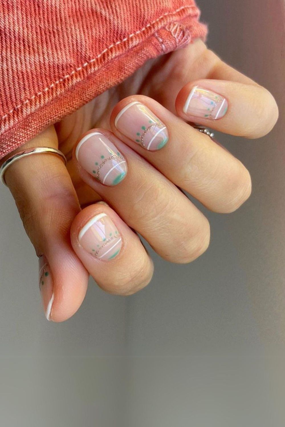 Short boho summer nails