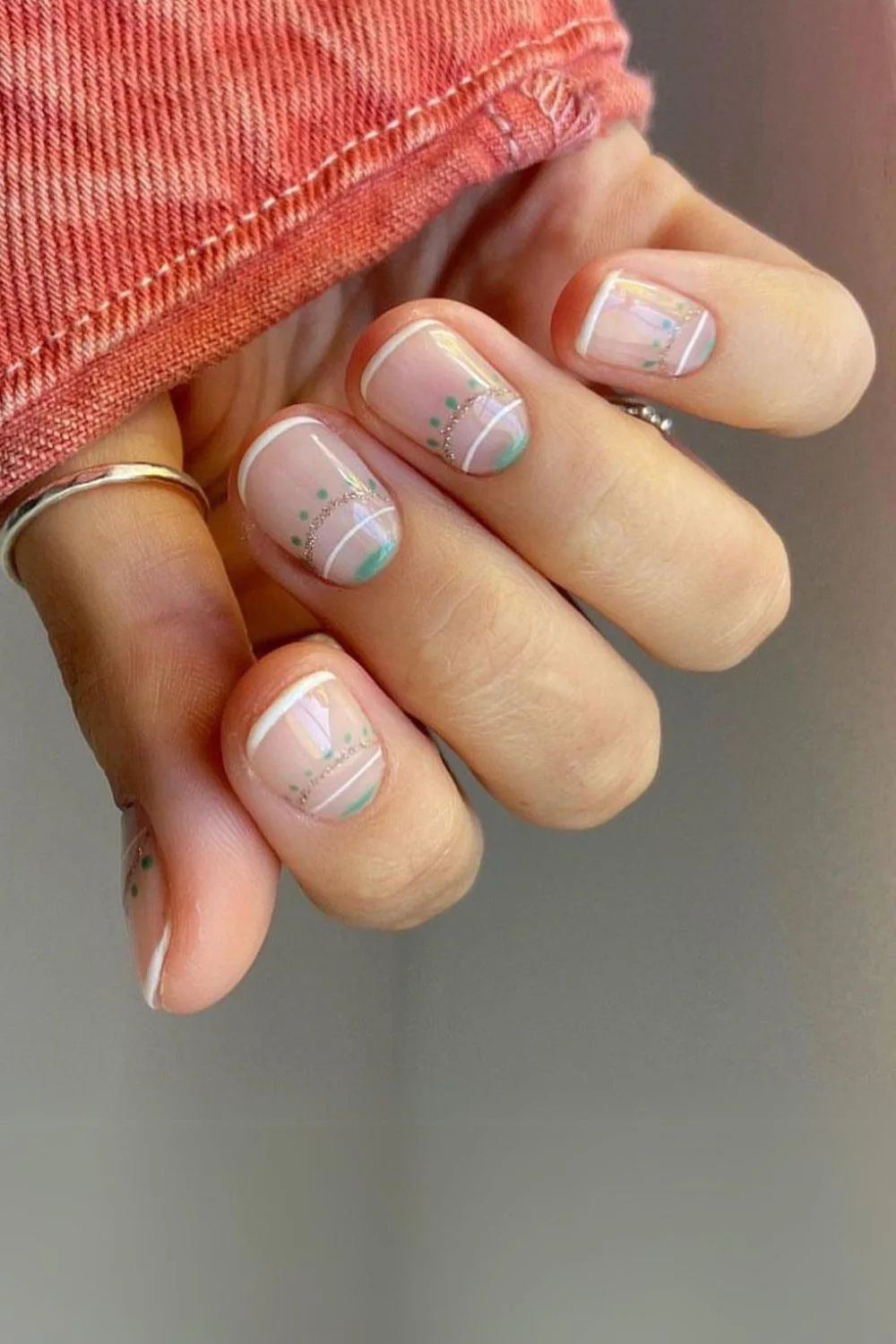 Short boho summer nails