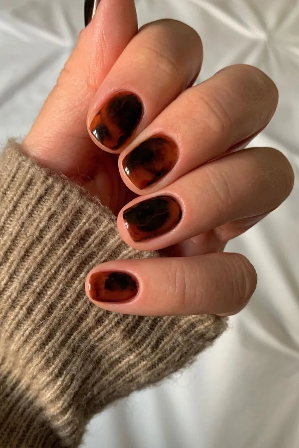 Short tortoise shell nails