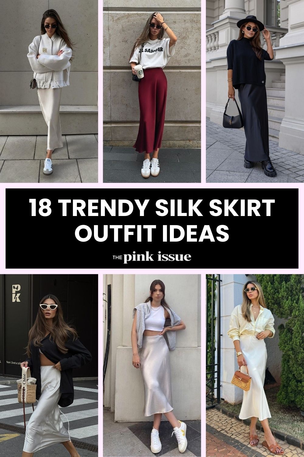 Silk skirt outfit ideas Pinterest