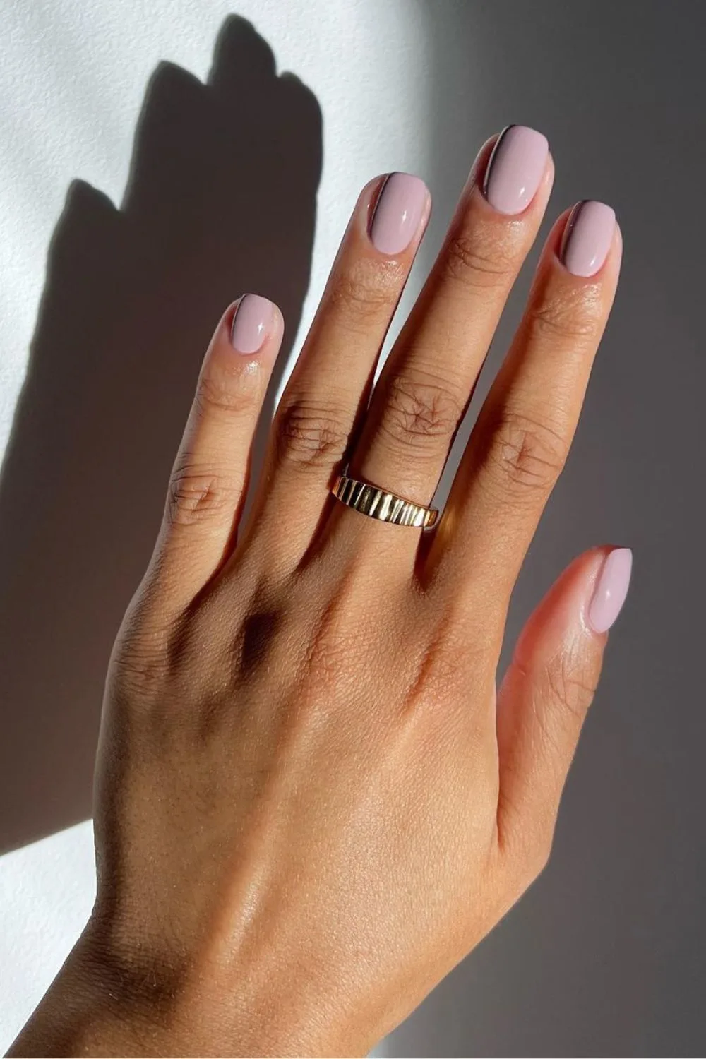 Solid mauve nails