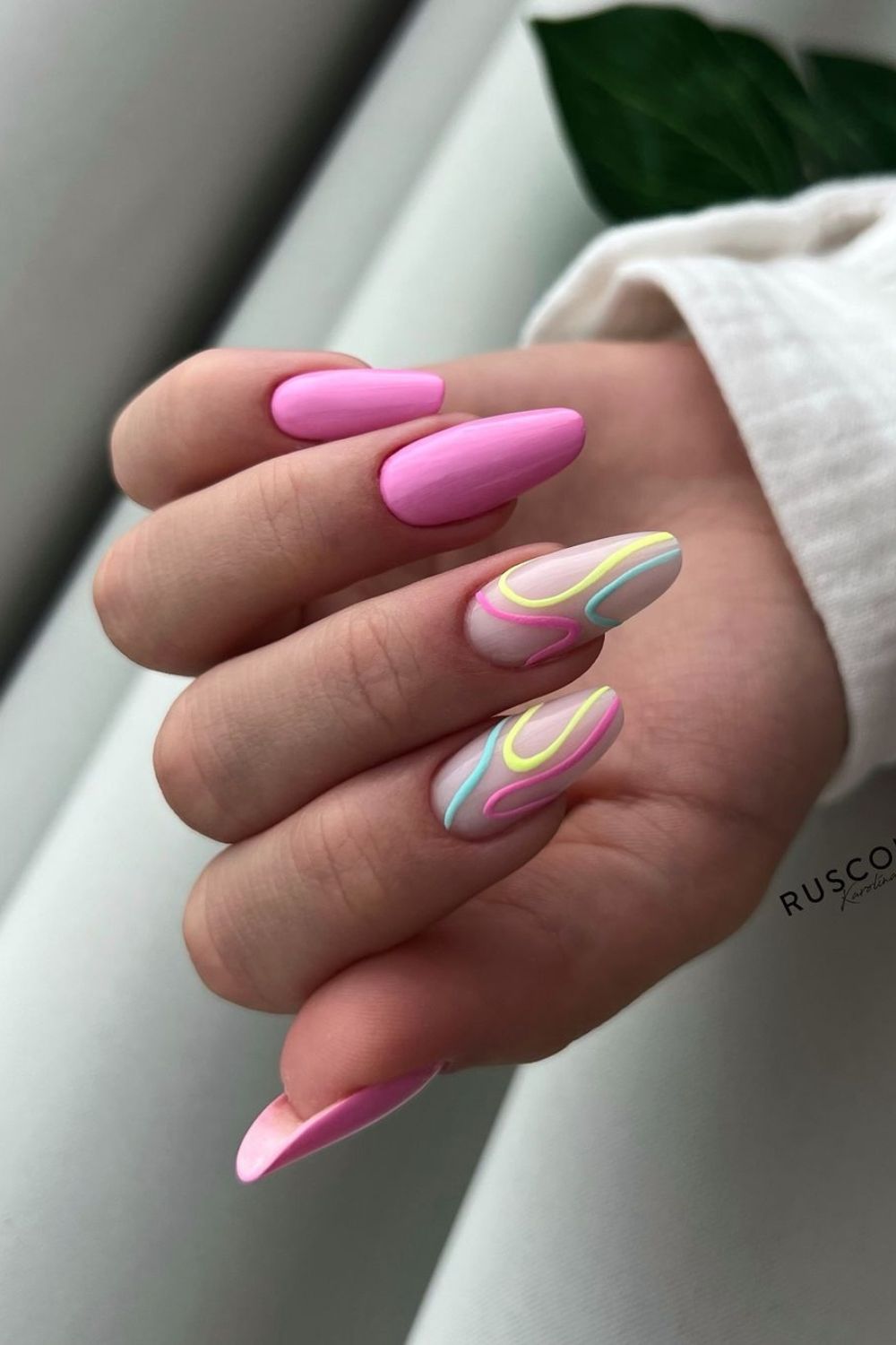 barbie pink and swirls