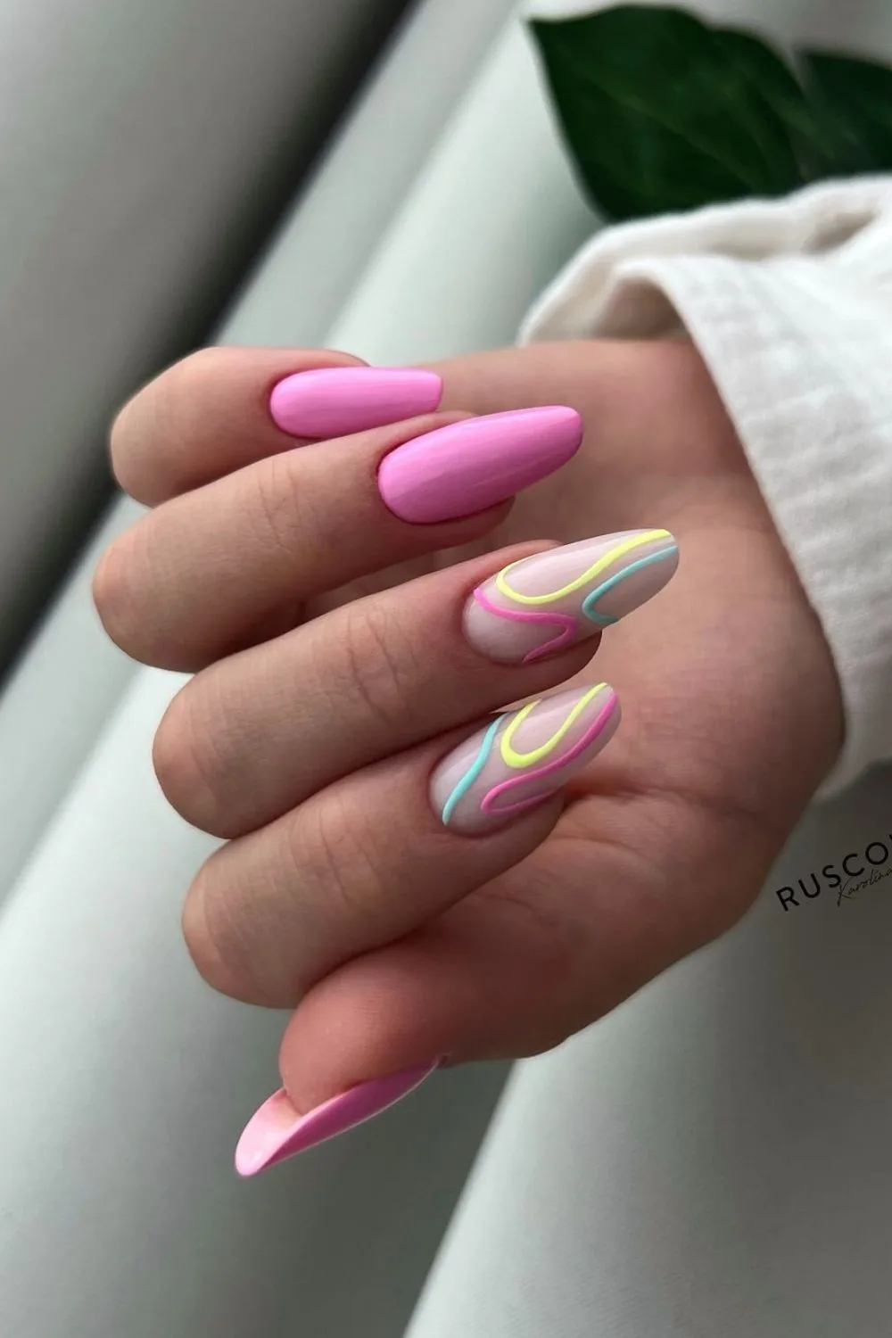 barbie pink and swirls