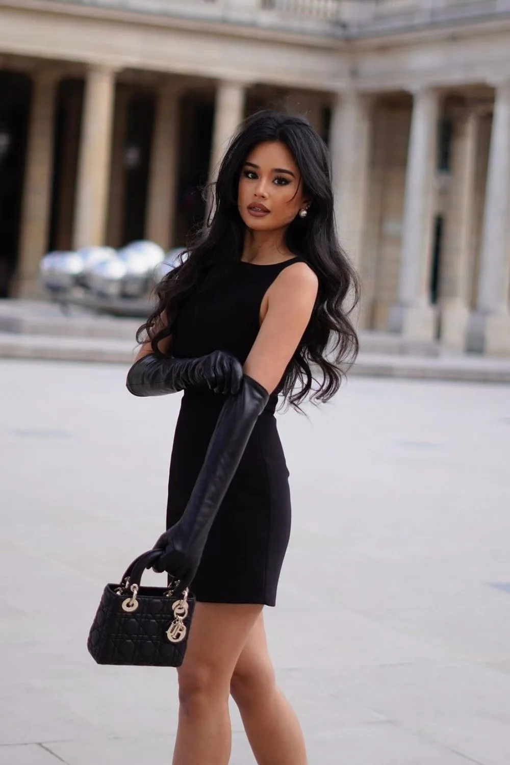 black Sleeveless Mini Dress