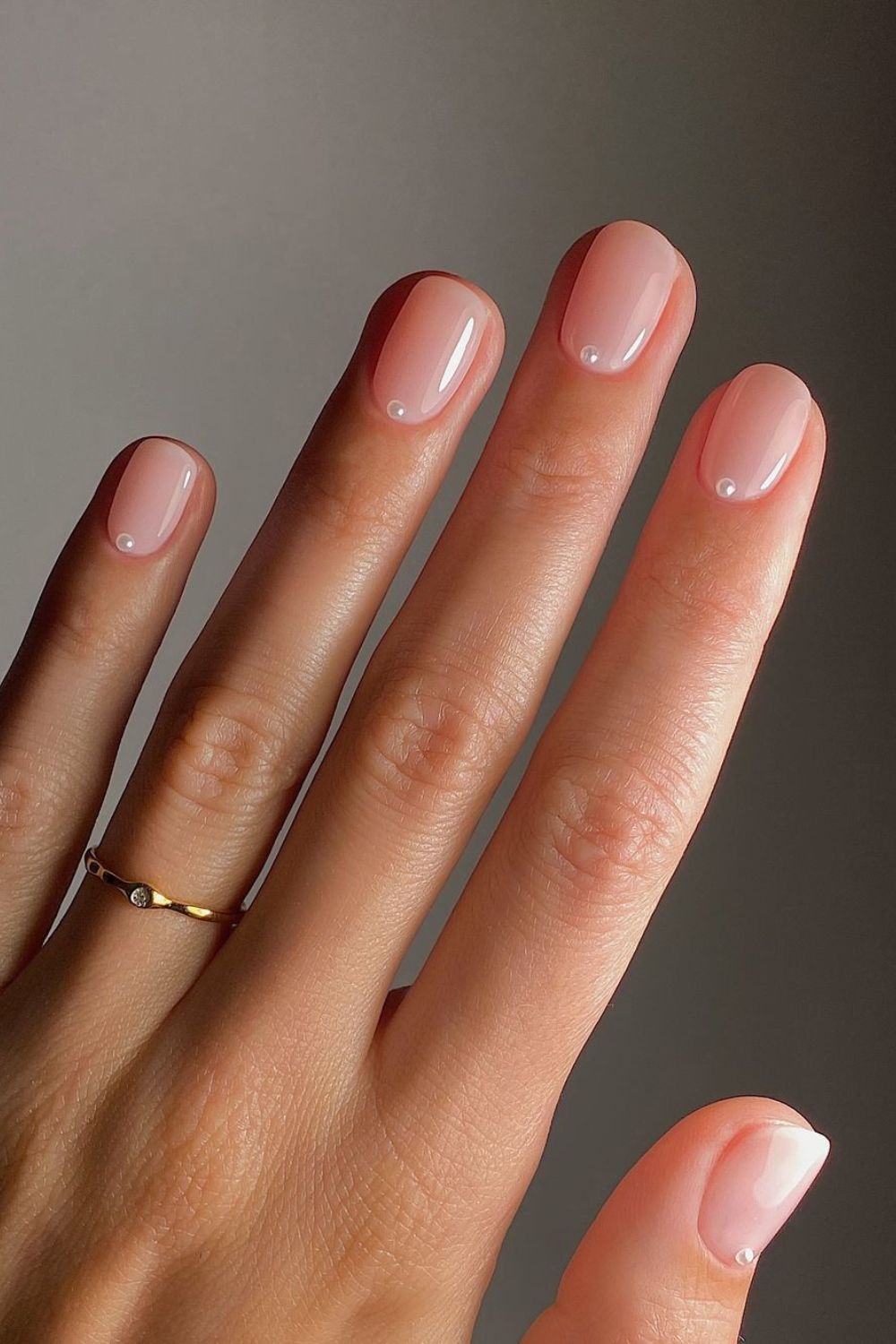 nails with pearl accent