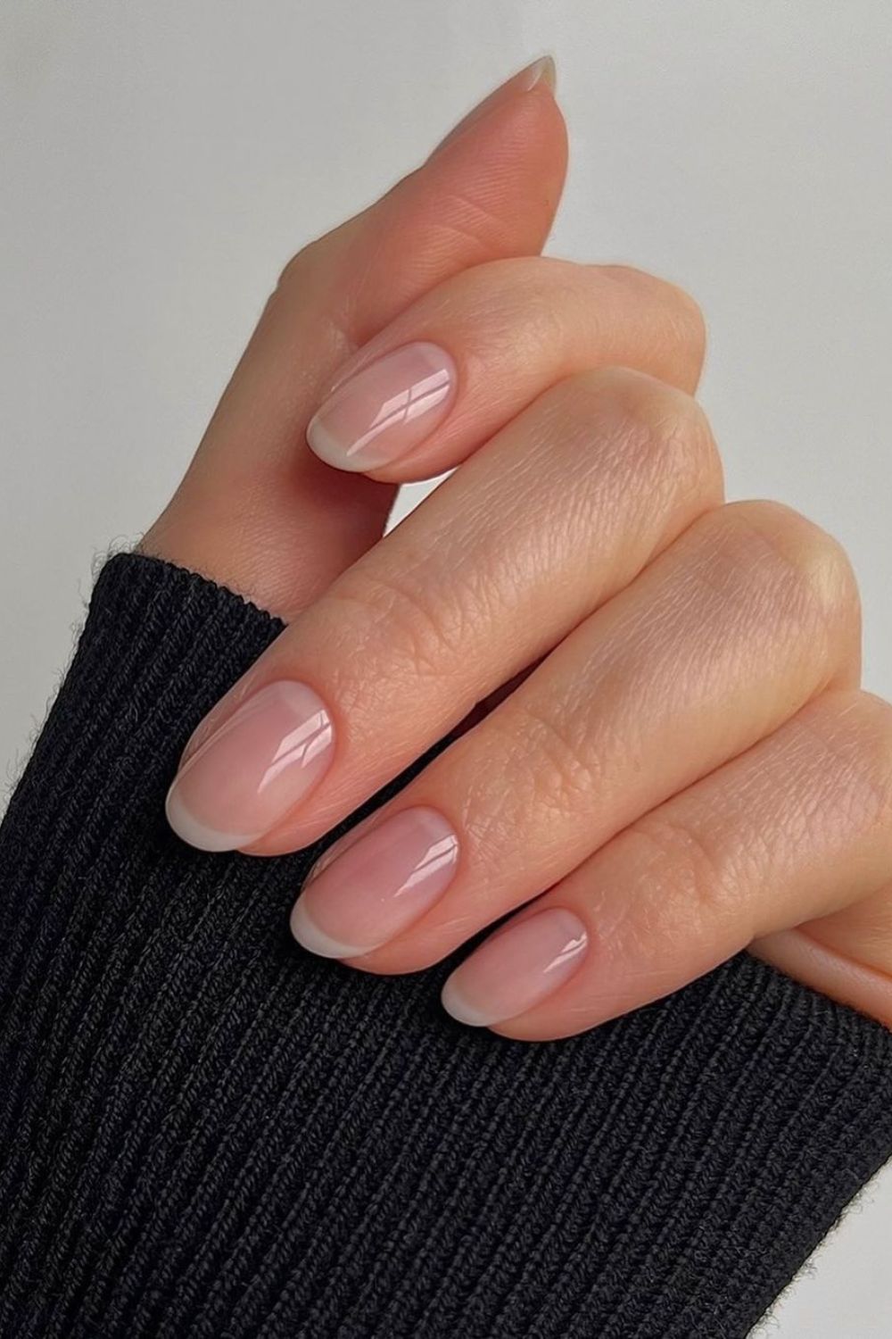 naked french manicure