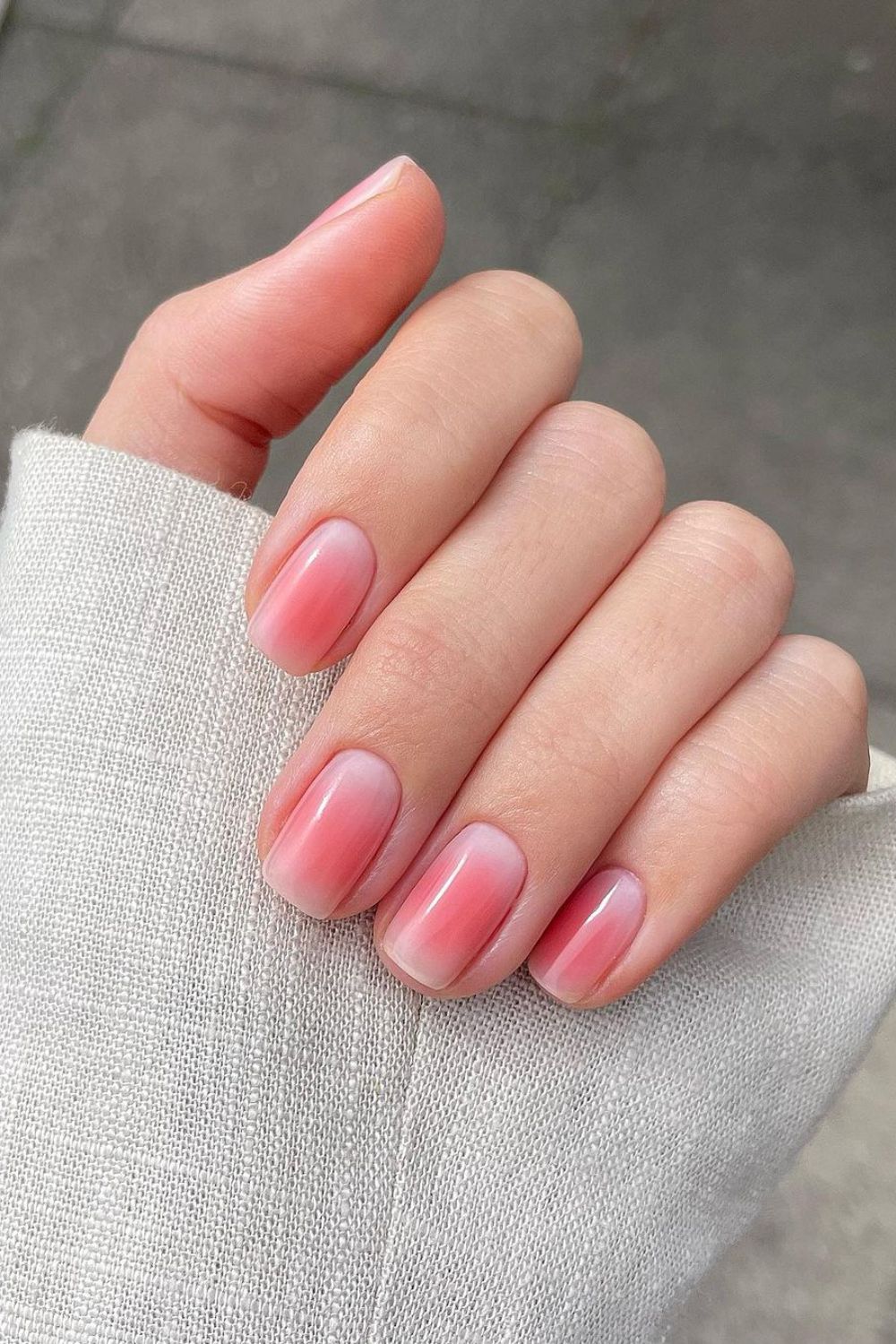 pink blush nails