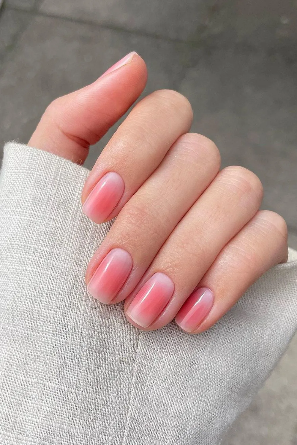 pink blush nails