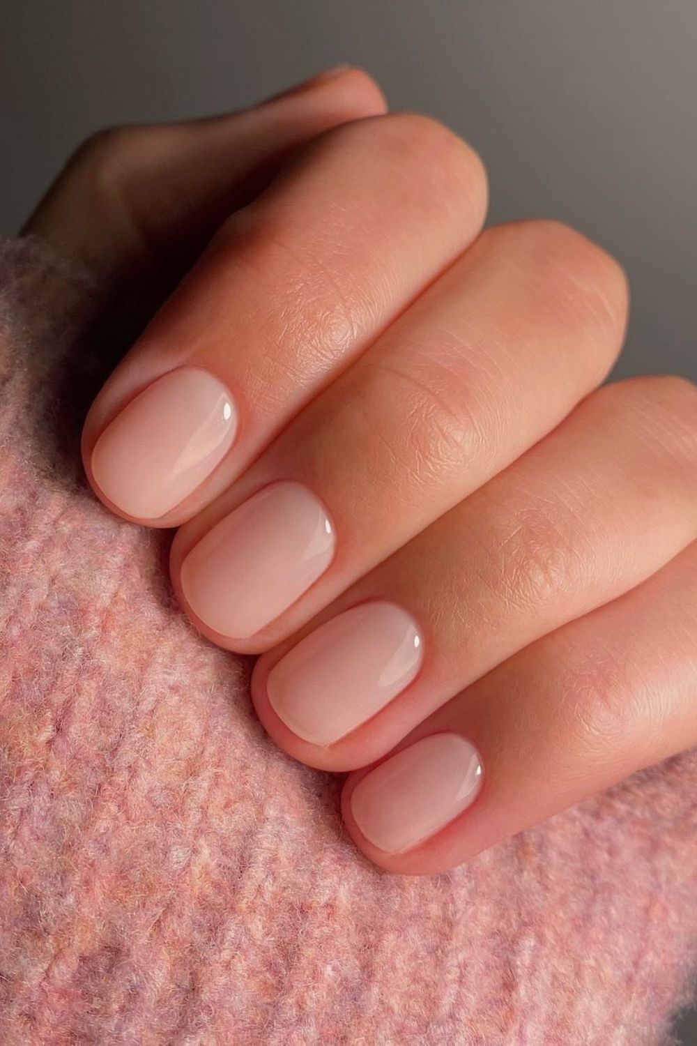 soft pink nails