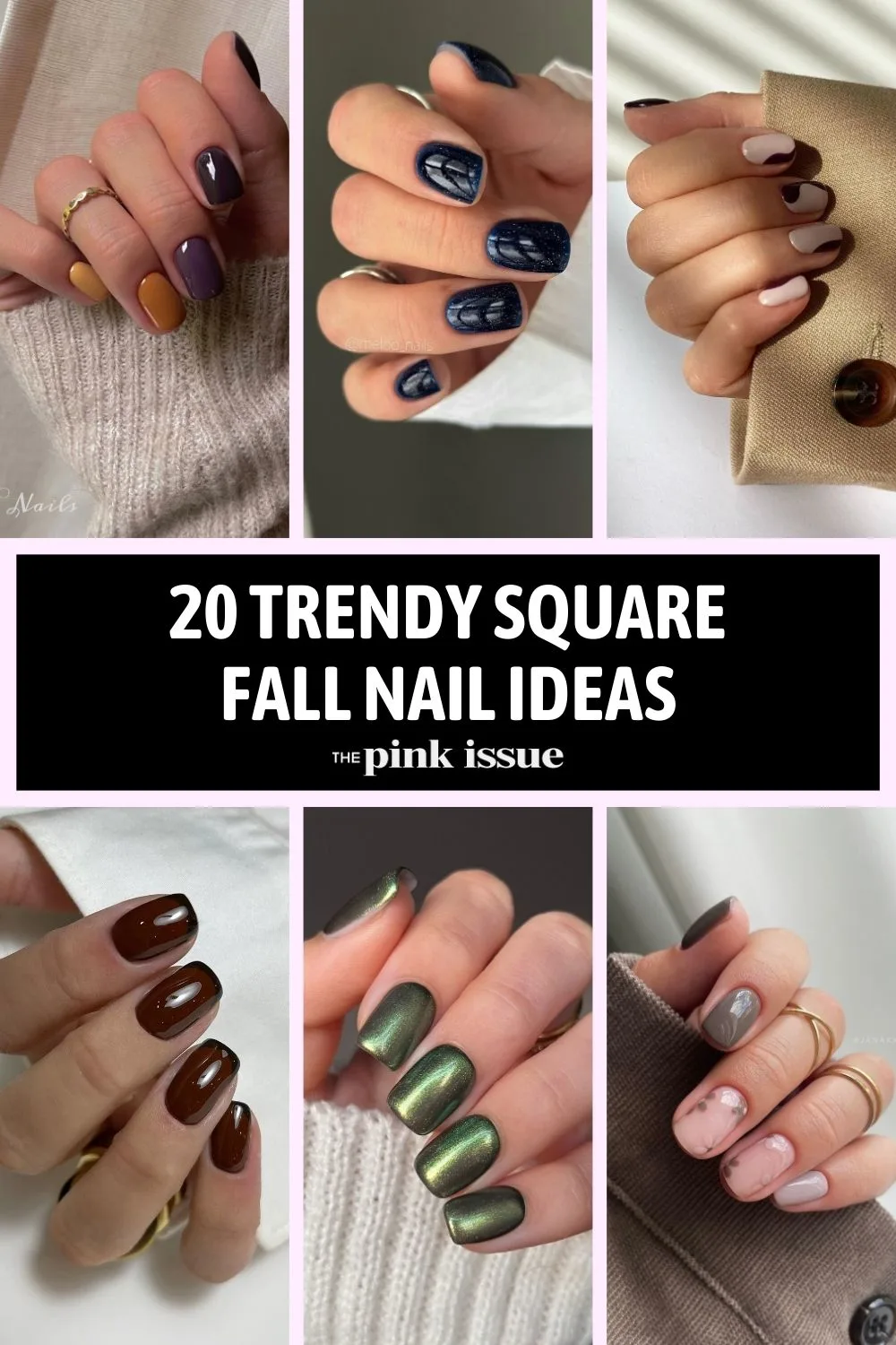 20 trendy square fall nail ideas PINTEREST