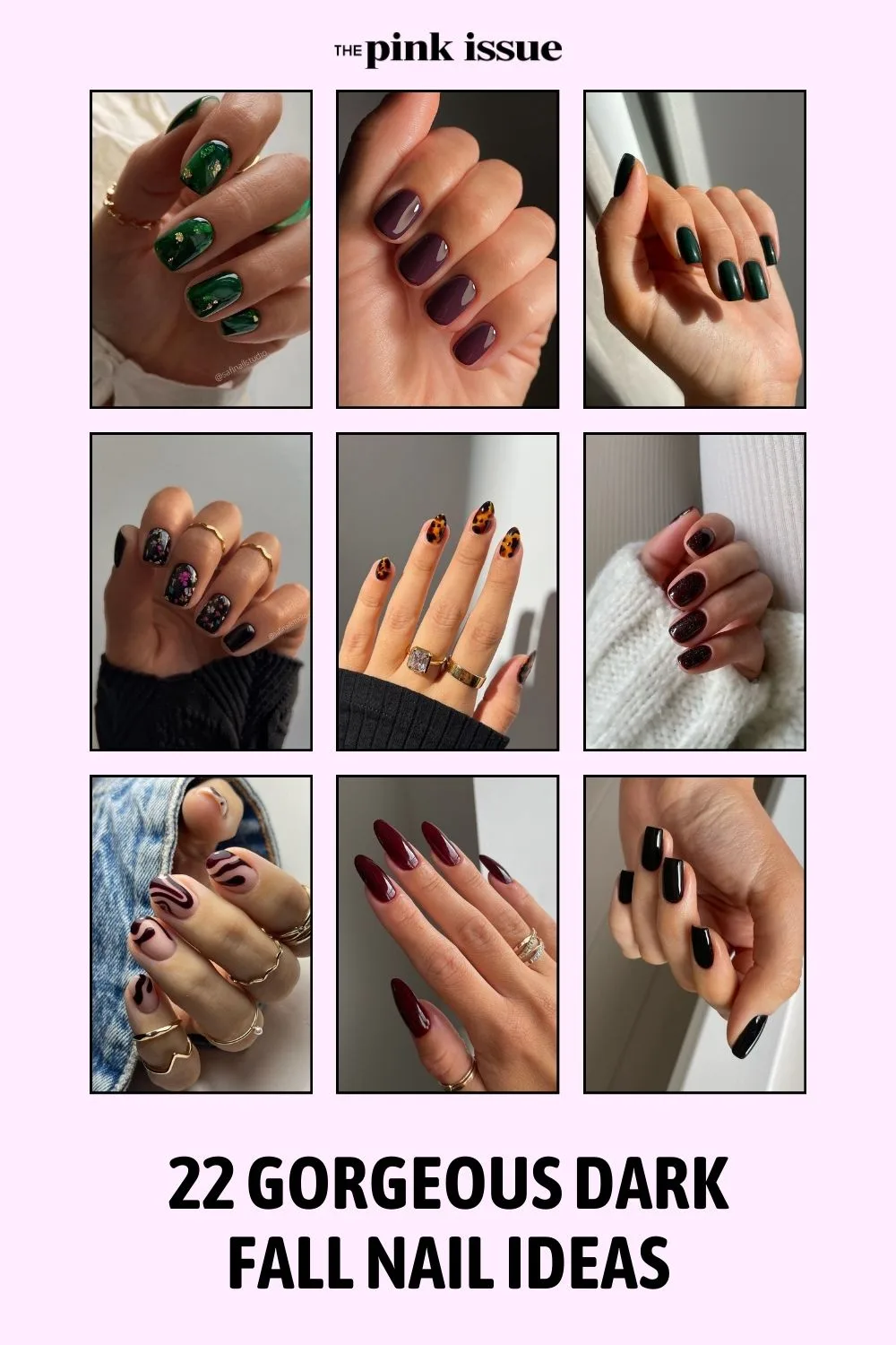 22 Dark Fall Nail Ideas You’ll Be Obsessed With This Season pinterest