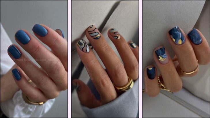 27 Blue Fall Nails That’ll Make You Ditch Your Neutrals