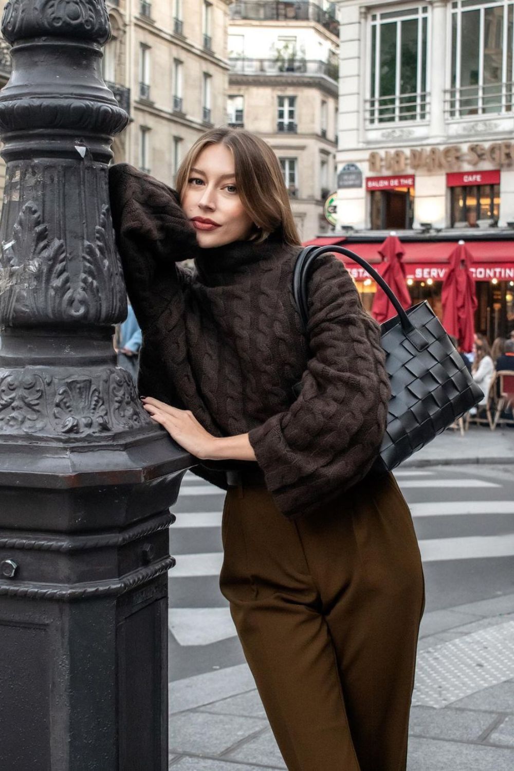 Brown Chunky Knit Sweater & Pants