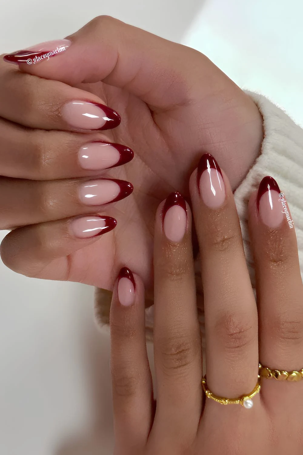 Luxury Burgundy with Jewel Highlights