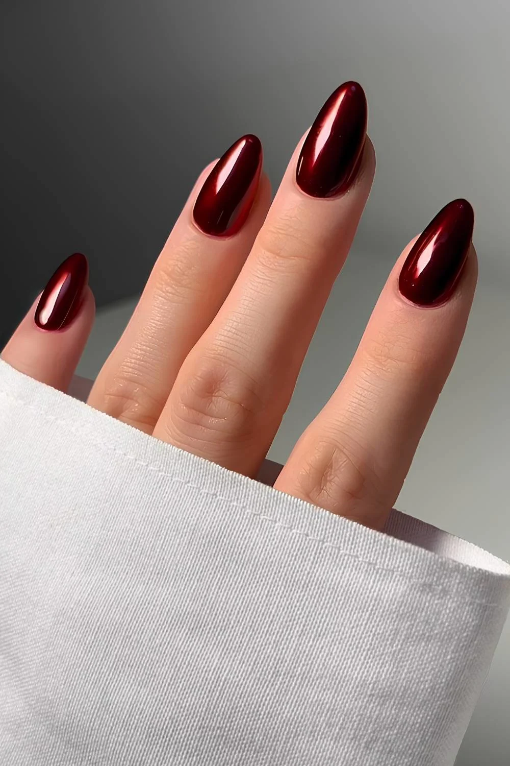 Burgundy Nails Adorned With 2025 Jewels