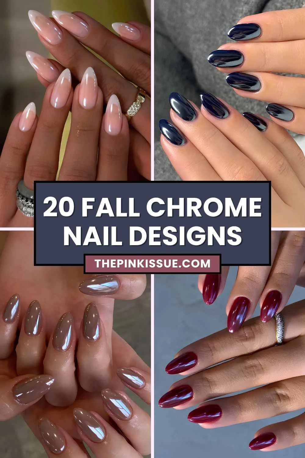 Fall chrome nail inspo Pinterest