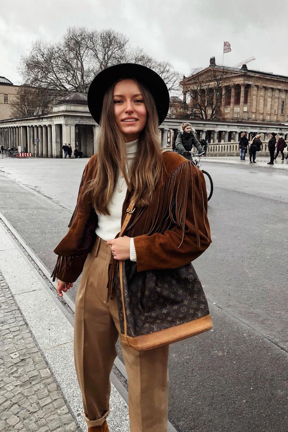 Fringe Jacket & Wide Brim Hat