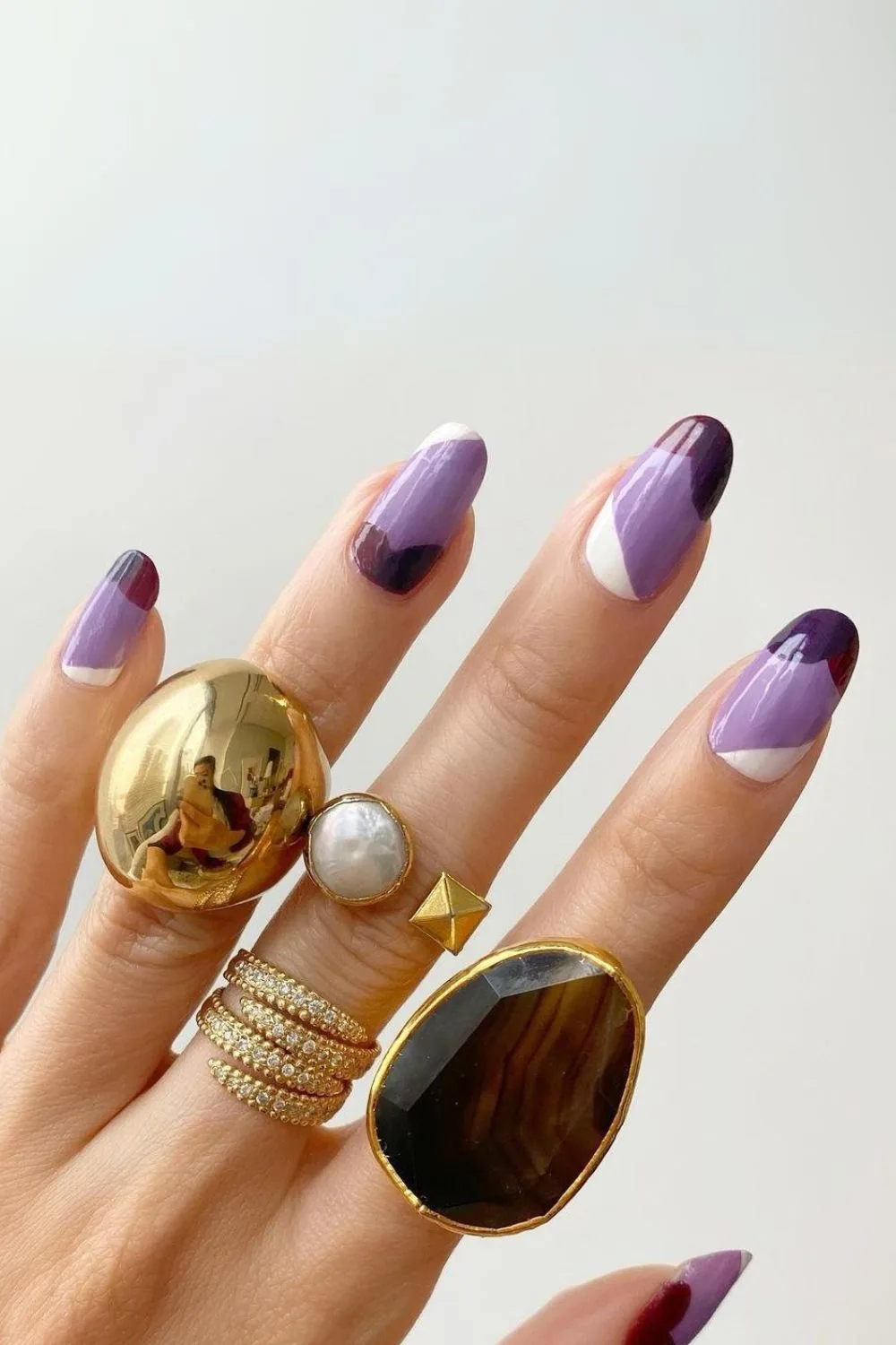 Funky purple fall nails