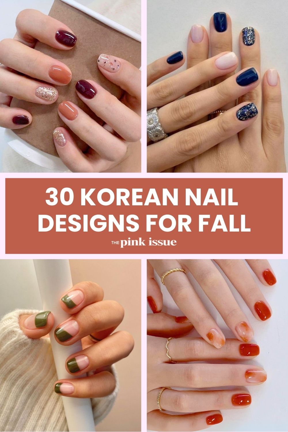 Korean fall nail designs Pinterest